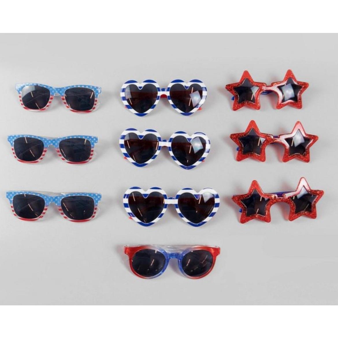 2pk 20ct Kids Retro Sunglasses Super Value Party Pack Assorted in Red/White/Blue