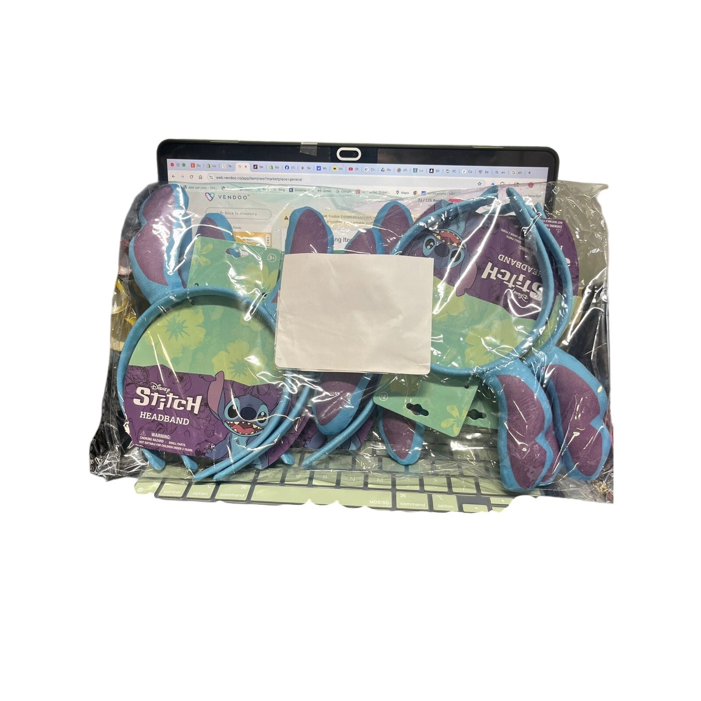 Stitch Ears Headband on Card 6 Pz