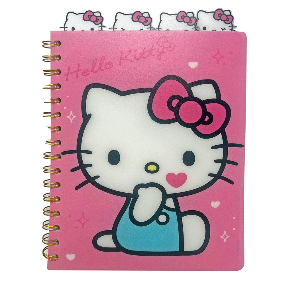 Hello Kitty 4 Tabbed Spiral Journal