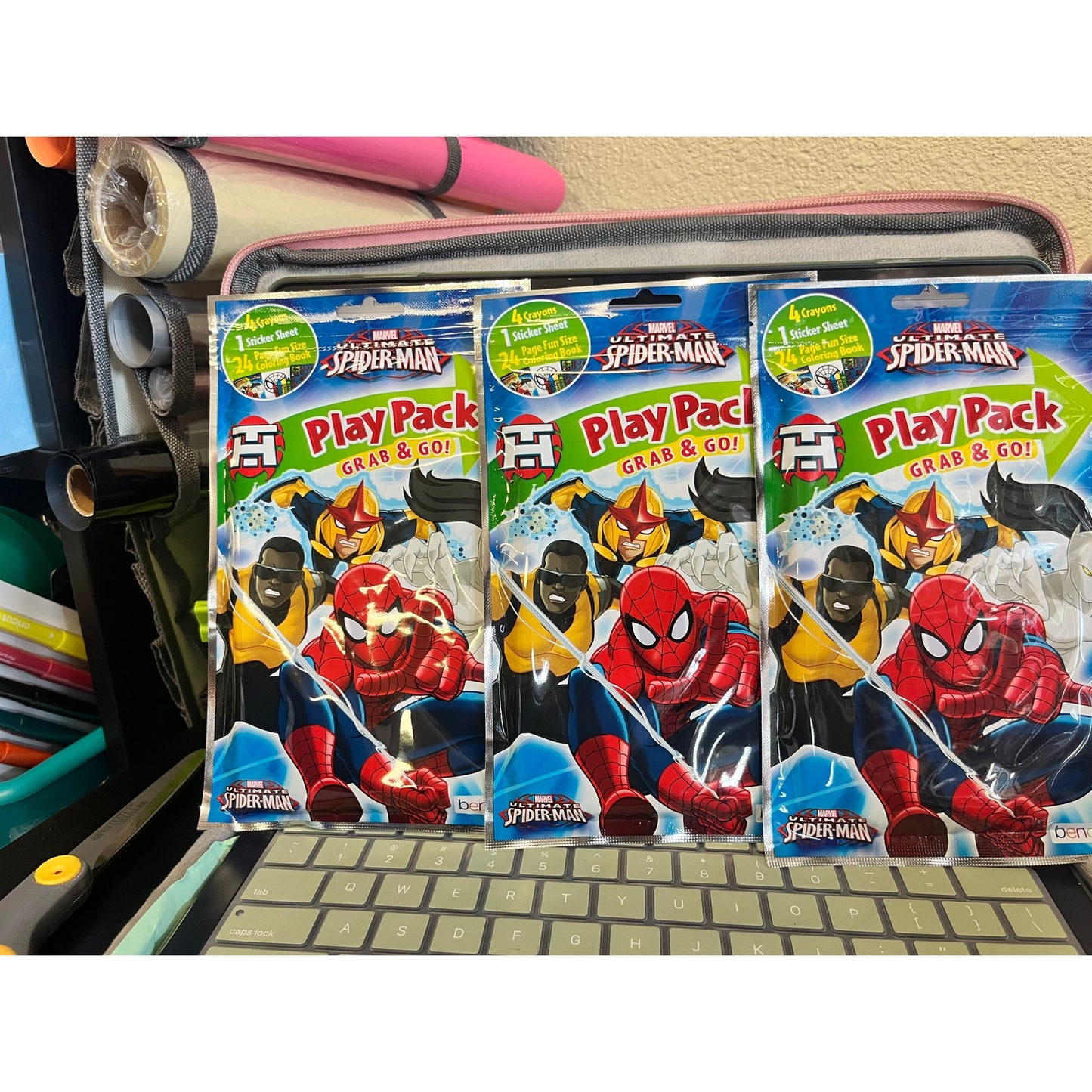 Spiderman Grab n Go Play Pack 3pzs