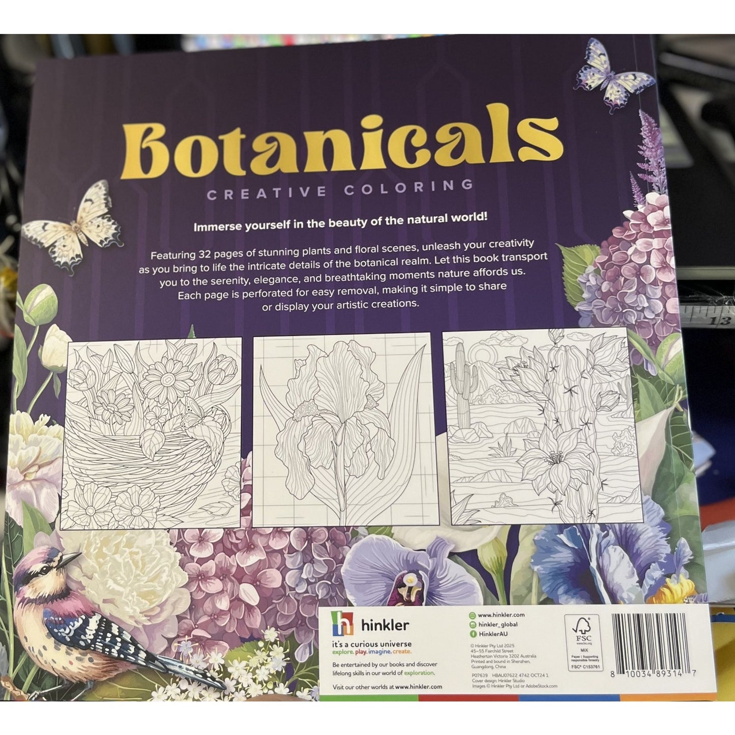 2 PZHinkler Books Art Maker – Botanicals Creative Coloring | Adult Coloring Book