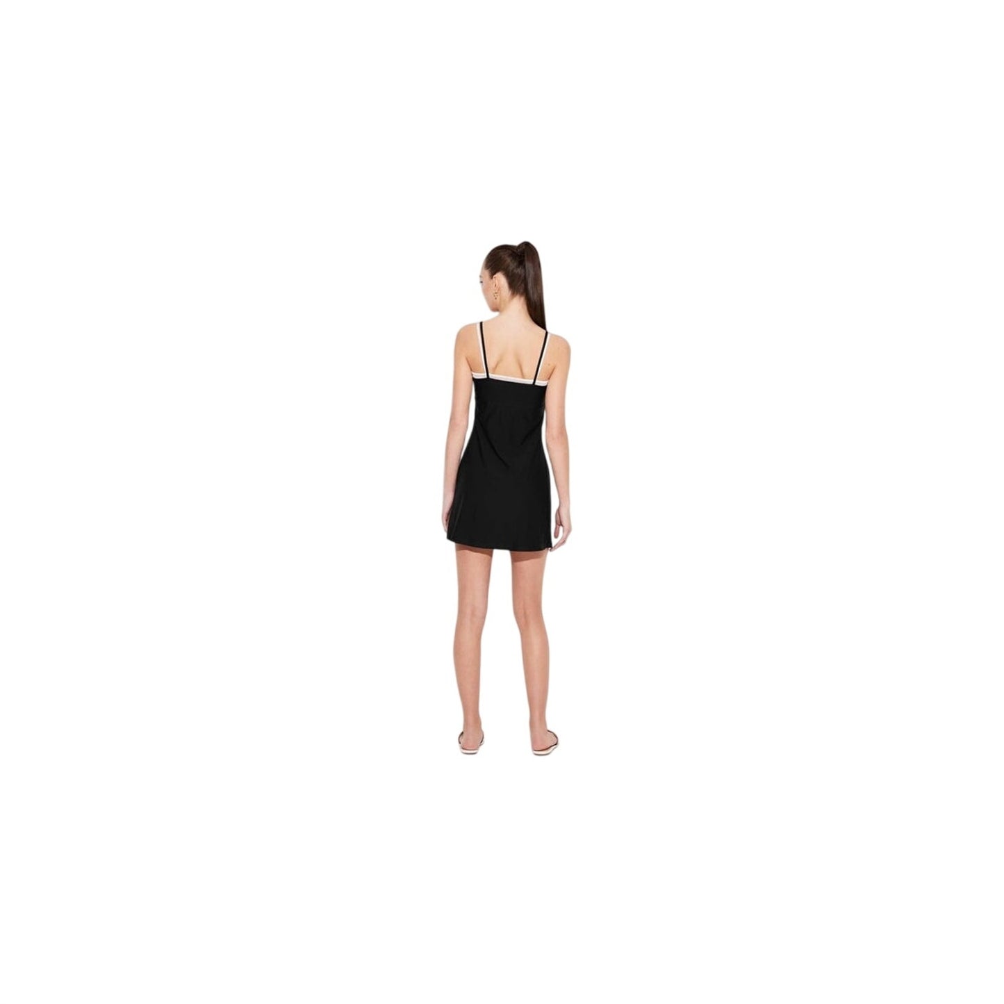 Women's Layered Mini Slip Dress Wild Fable™ Black M: V Neck, Spaghetti Straps