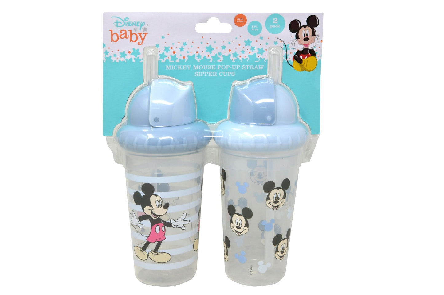 Mickey 2pk Straw Sipper Cup