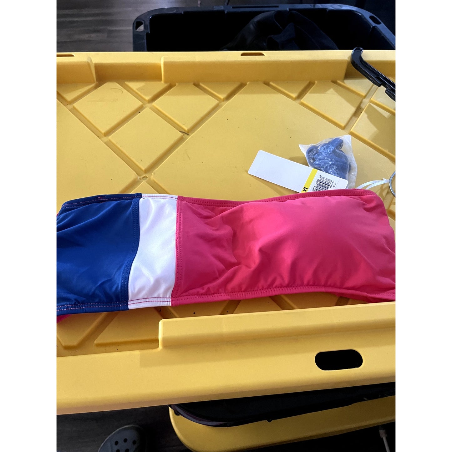 Anne Cole Colorblock Bandeau Bikini Top M