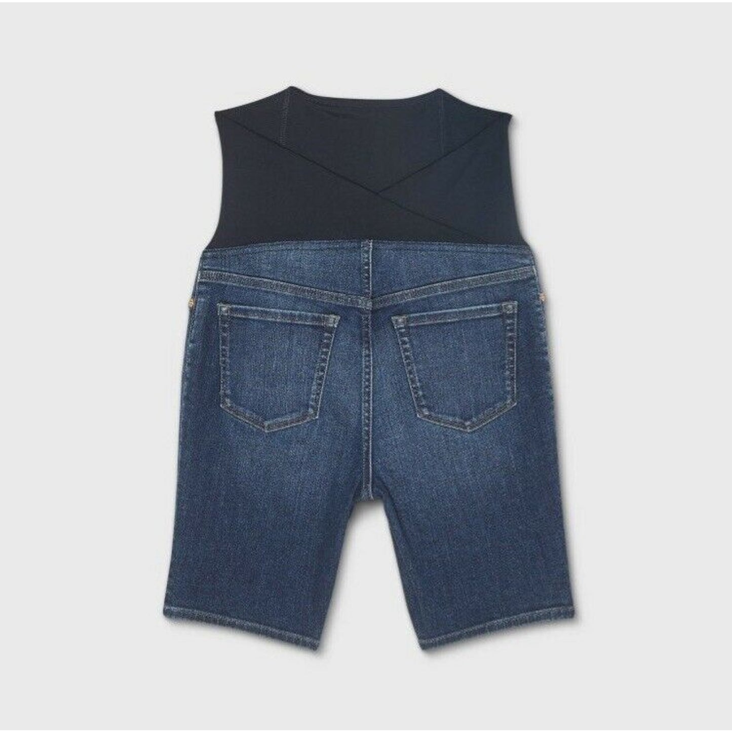 Crossover Panel Bermuda Maternity Jean Shorts - Isabel Maternity size 8/29 9”