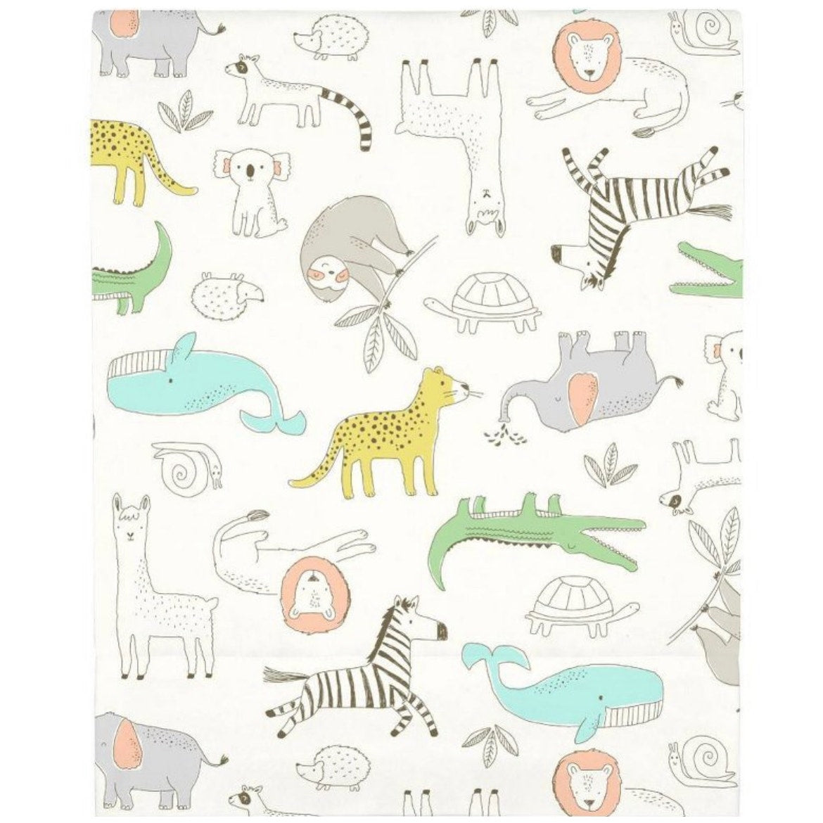 Carter's Colorful Zoo Animals Super Soft Mini Crib Fitted Sheet