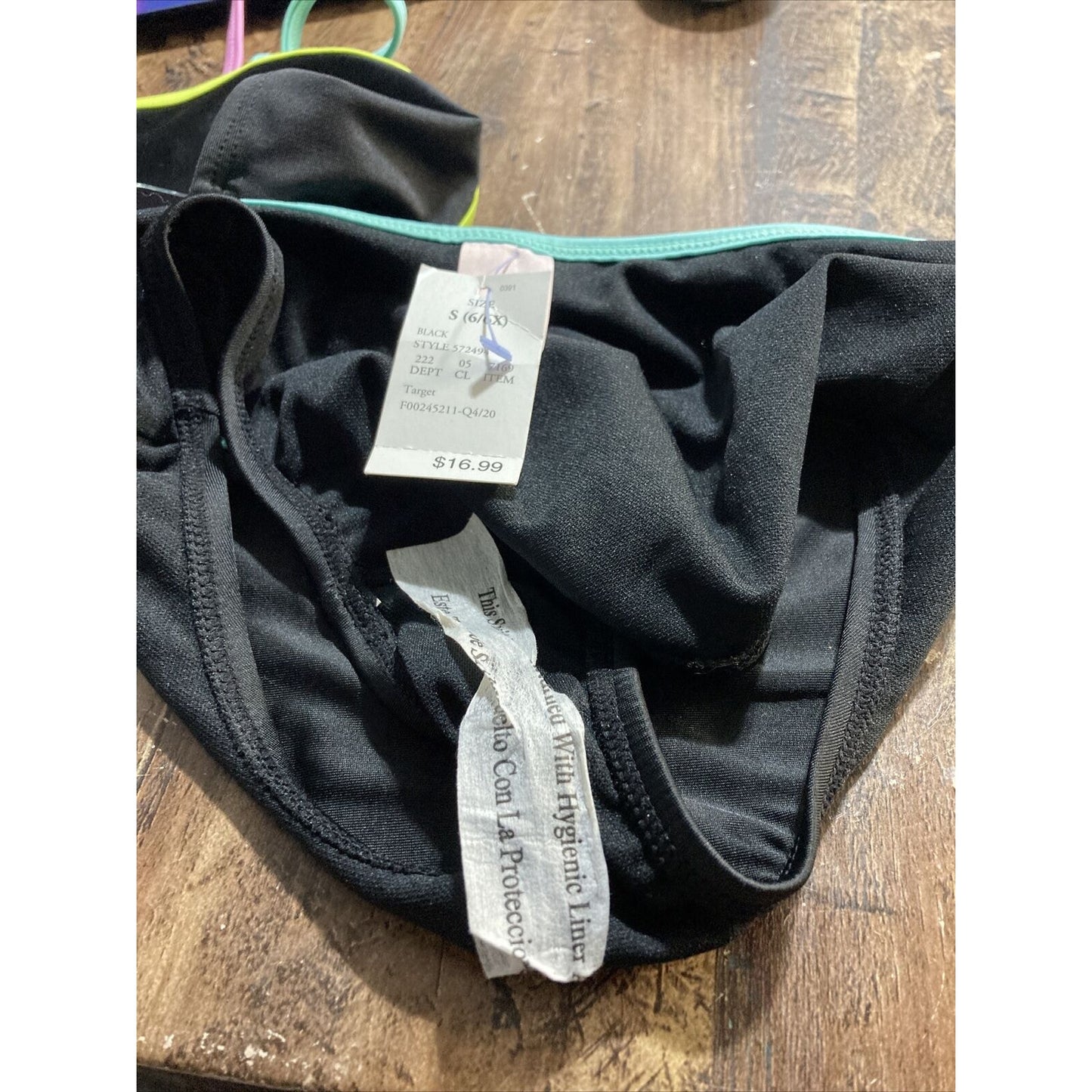 Girls' Colorblock High Waist Bikini Set - More Than Magic™ Black See Details