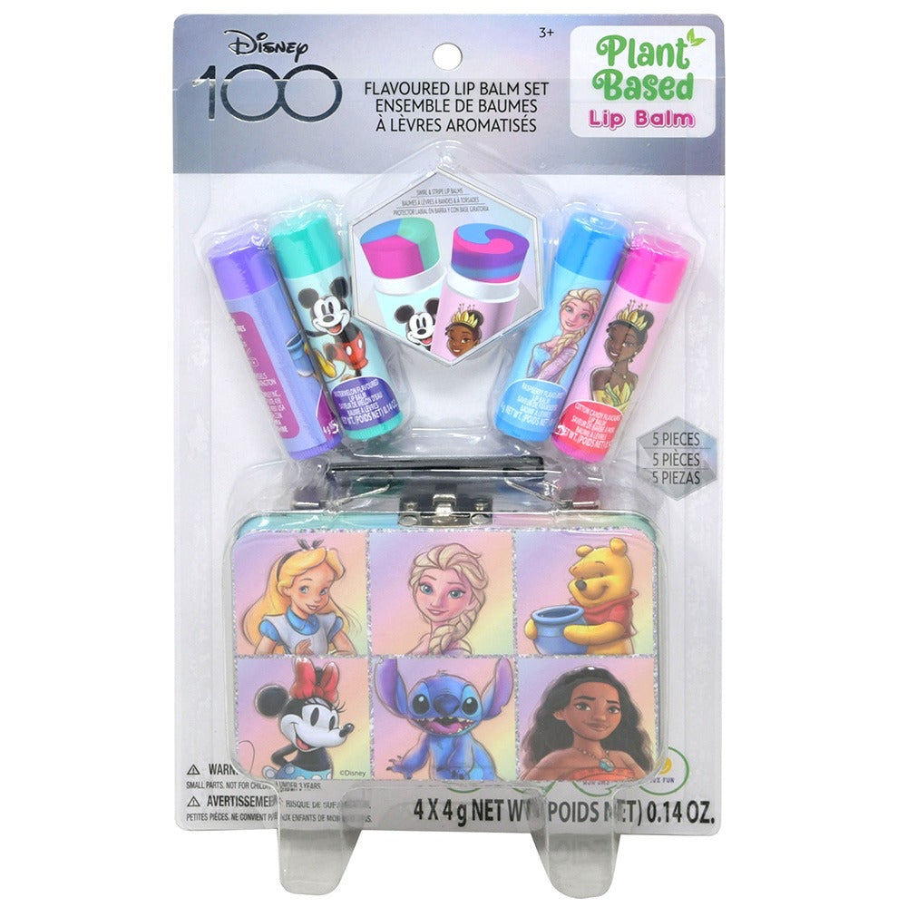 Disney's 100th 4pk Lip Balm & Tin on Card