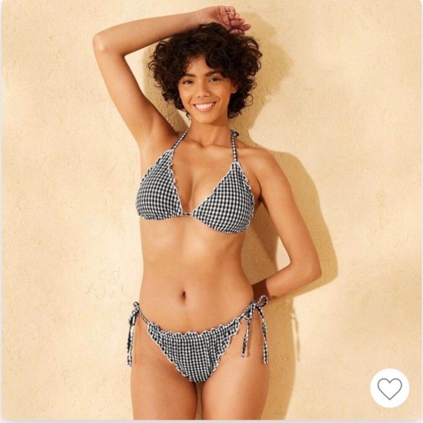 NWT Wild Fable Women’s Gingham Cheeky Bikini Bottom Size XS