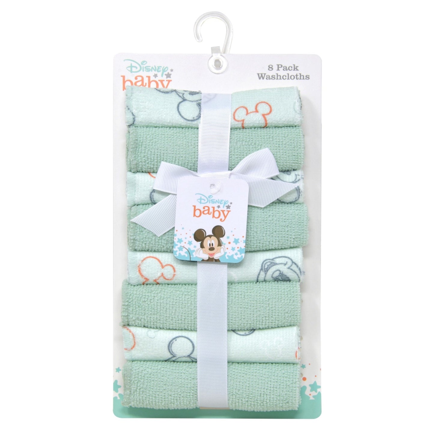 Mickey 8pk Washcloth pack 2