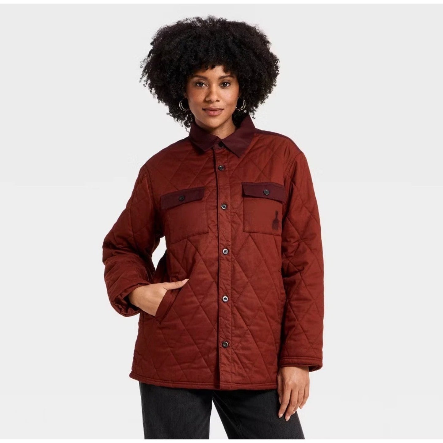Black History Month Adult Quilted Shacket - Red M