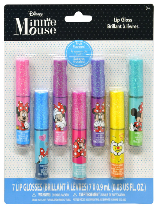 Minnie 7pk Lip Gloss On Card