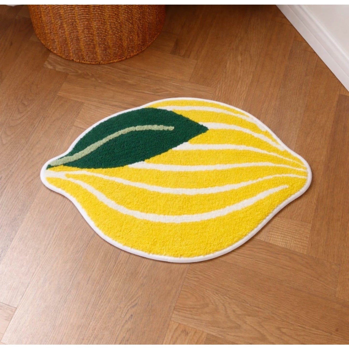 Pack 2 Lemon Bath Rug Non-Slip Washable Cotton 23x30 Room Essentials