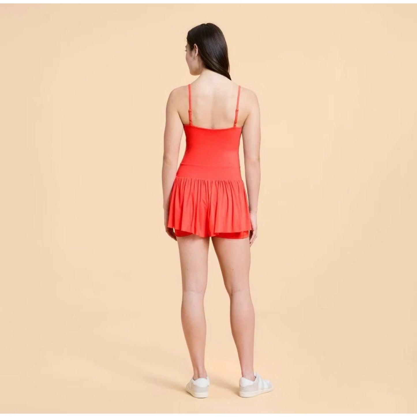 Blogilates Women's Barre Active Romper - Coral Red M