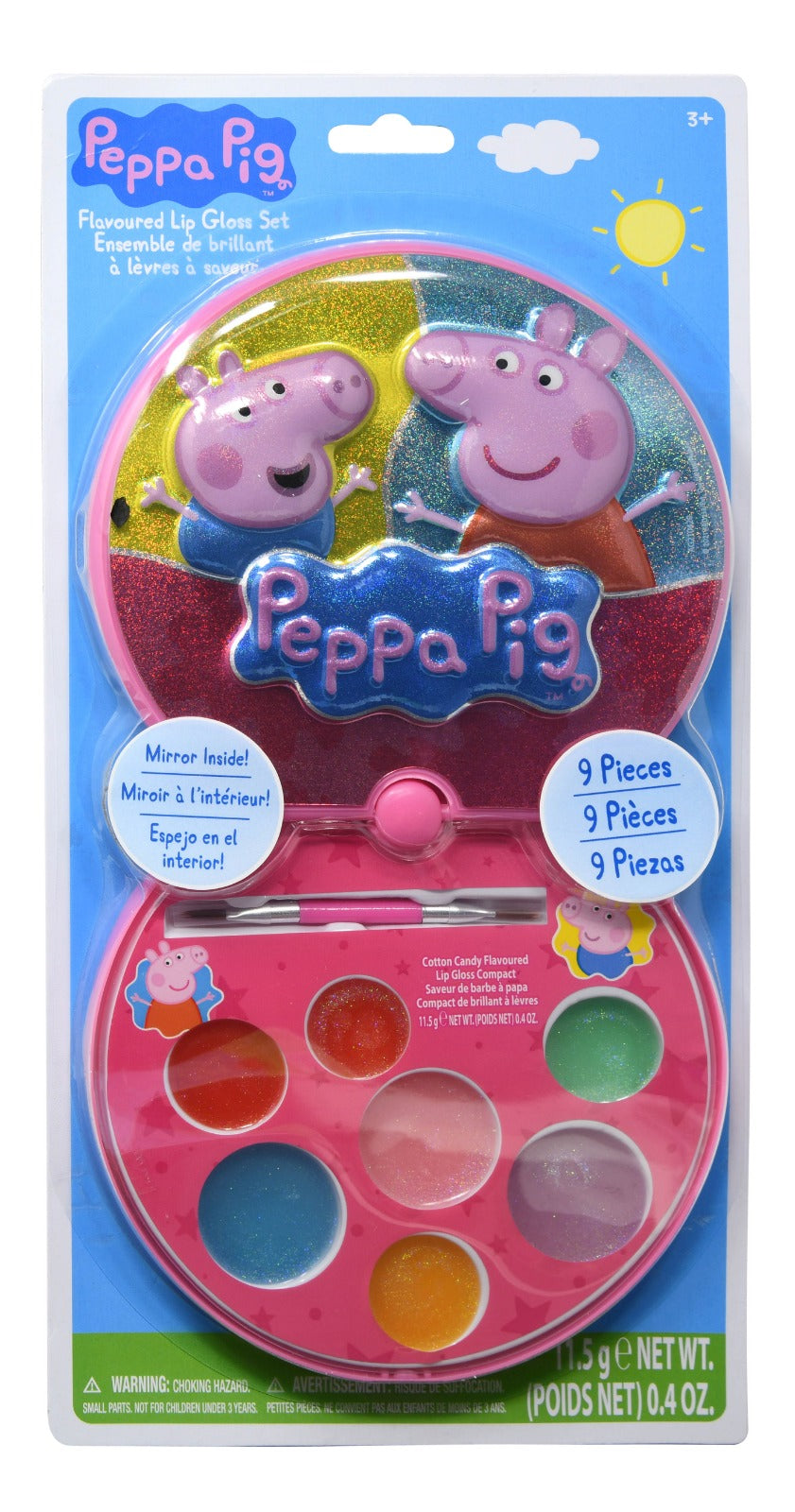 Peppa Pig Lip Gloss Compact on Card