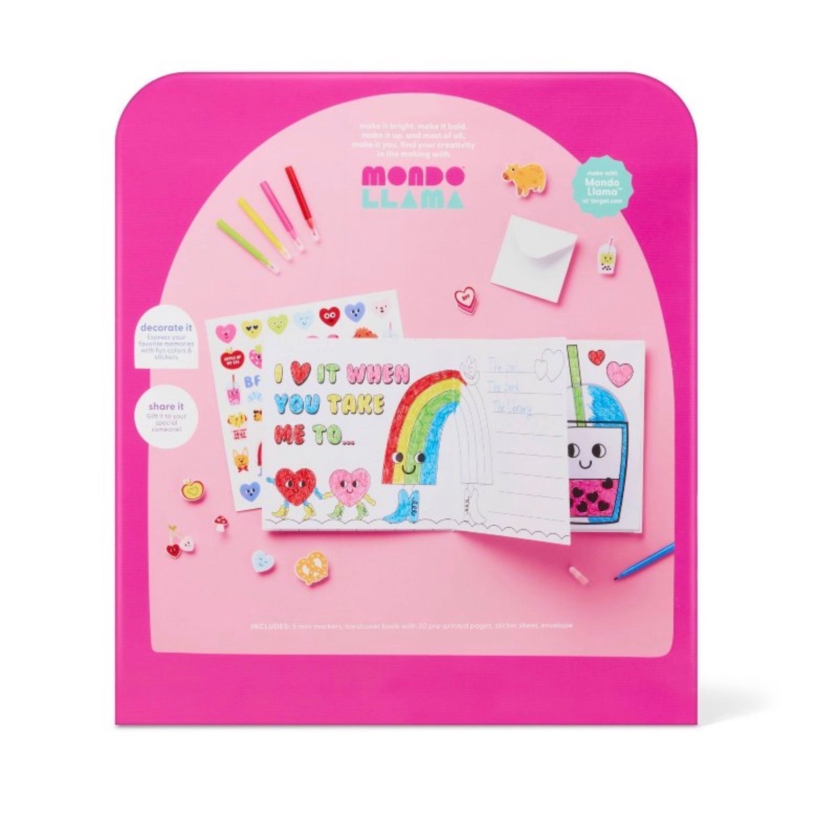 Valentine's Craft Favorite Person Keepsake Book Coloring Kit - Mondo Llama™