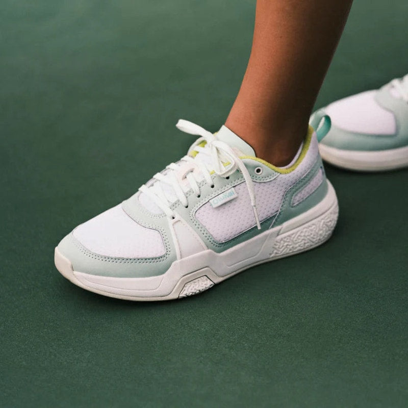 Women's Olukai Anau Pickleball Shoes Color: Bright White / Pale Mint 9