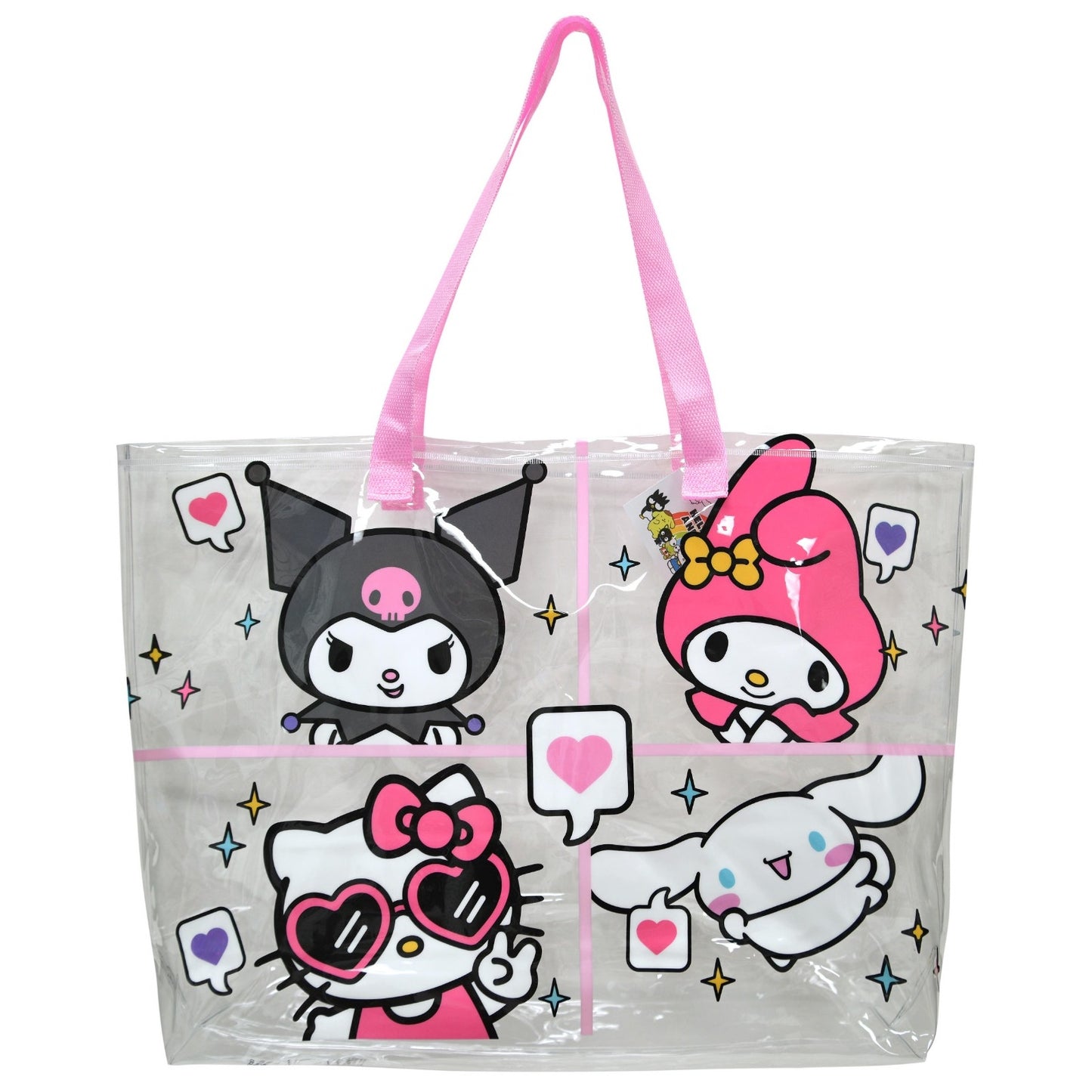 Hello Kitty Kuromi Transparent Beach Tote Bag