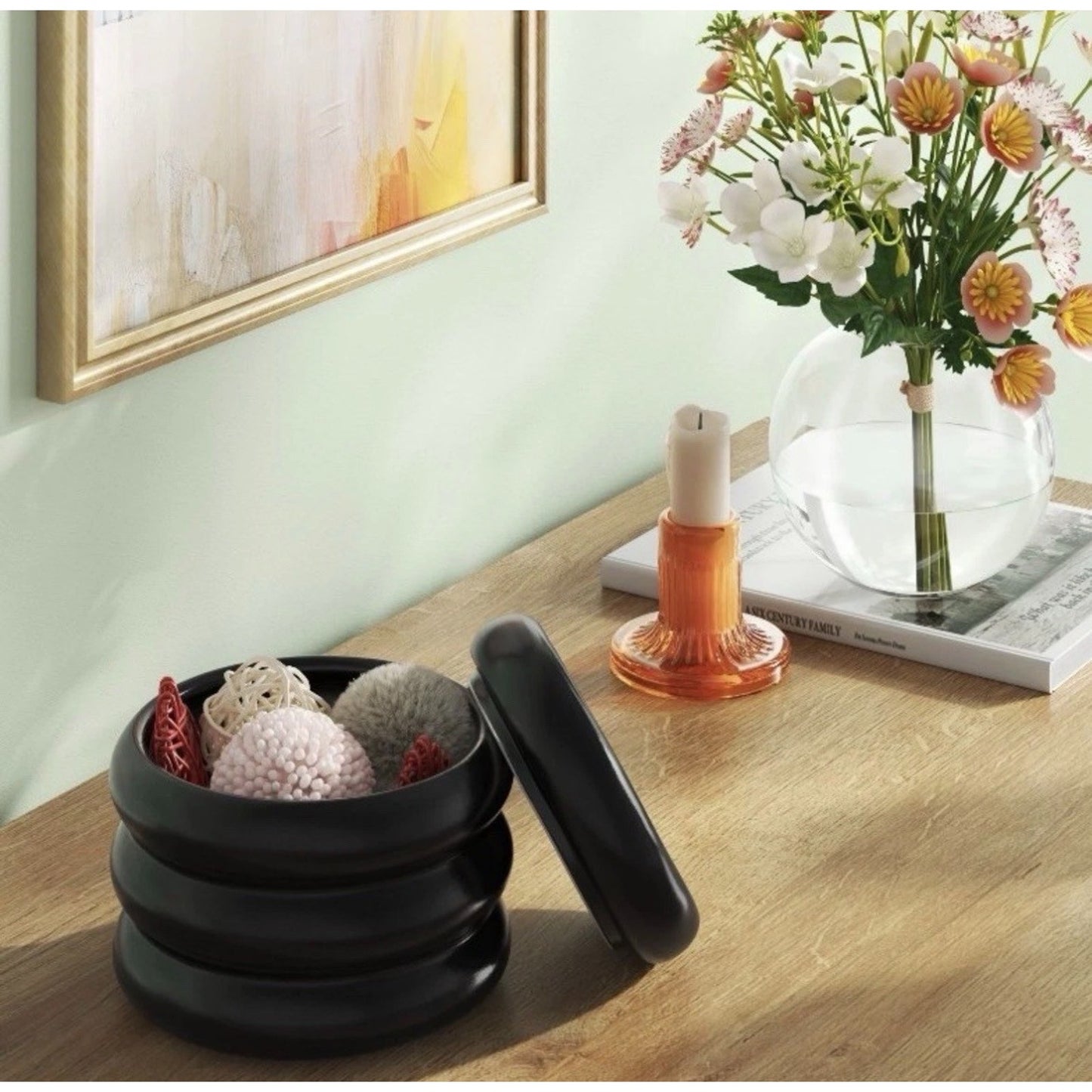 Bubble Lidded Box Black - Room Essentials (Target)