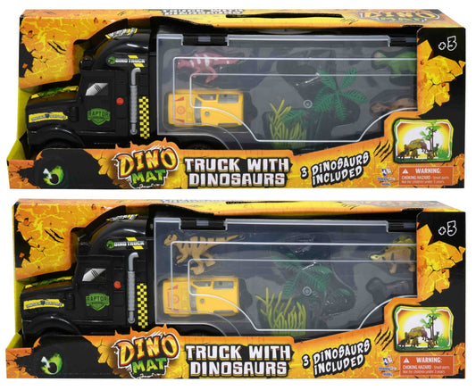 Dino Mat Truck With Dinosaurs