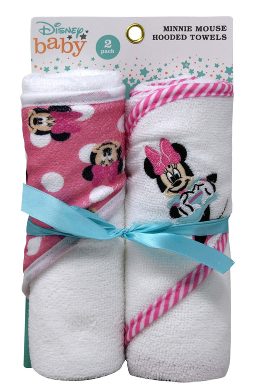 Minnie 2pk Rolled Hooded Baby Towel