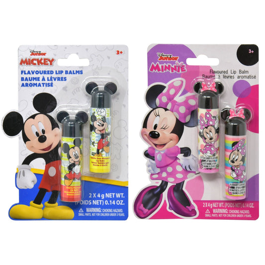 Mickey & Minnie 2pk Lip Balm on Shaped Card
