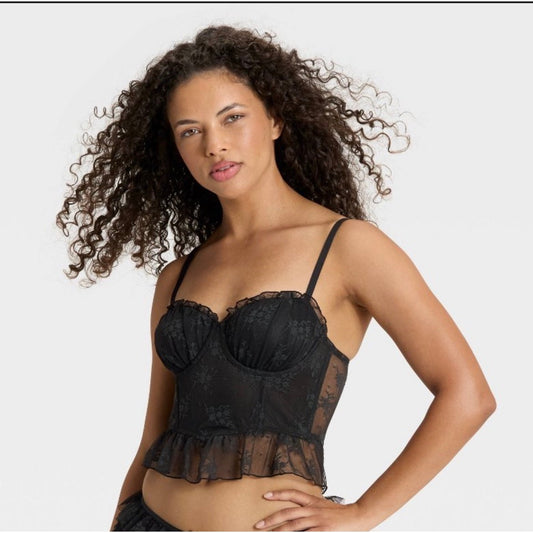 Women's Ruffle Lace Corset - Wild Fable