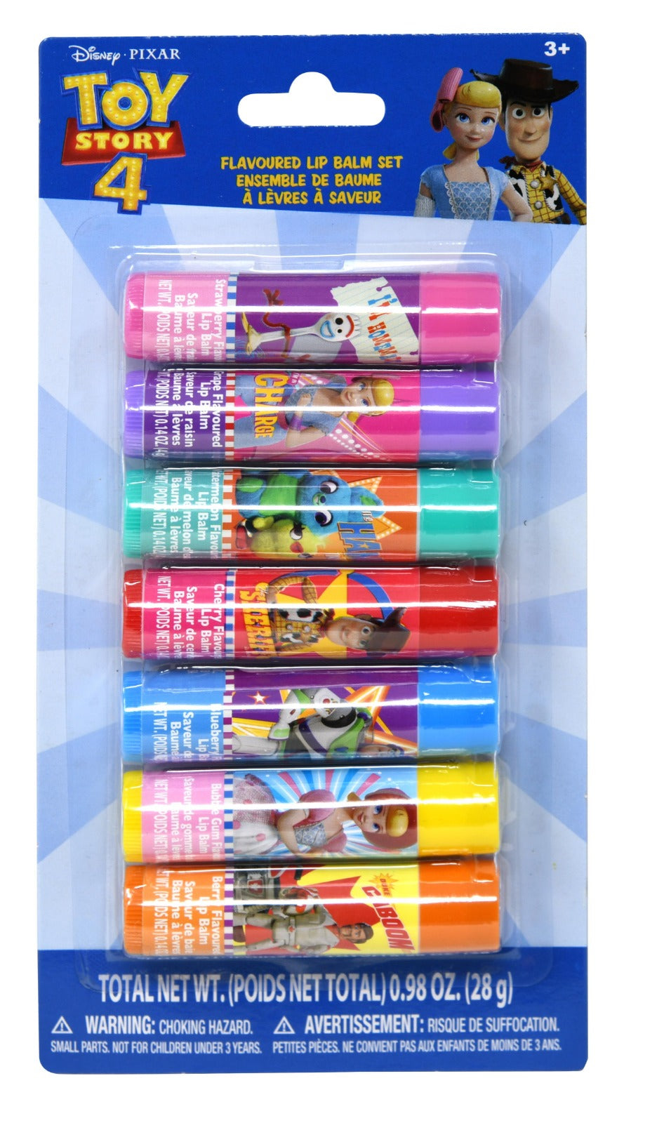 Toy Story 4 7pk Lip Balm on Card