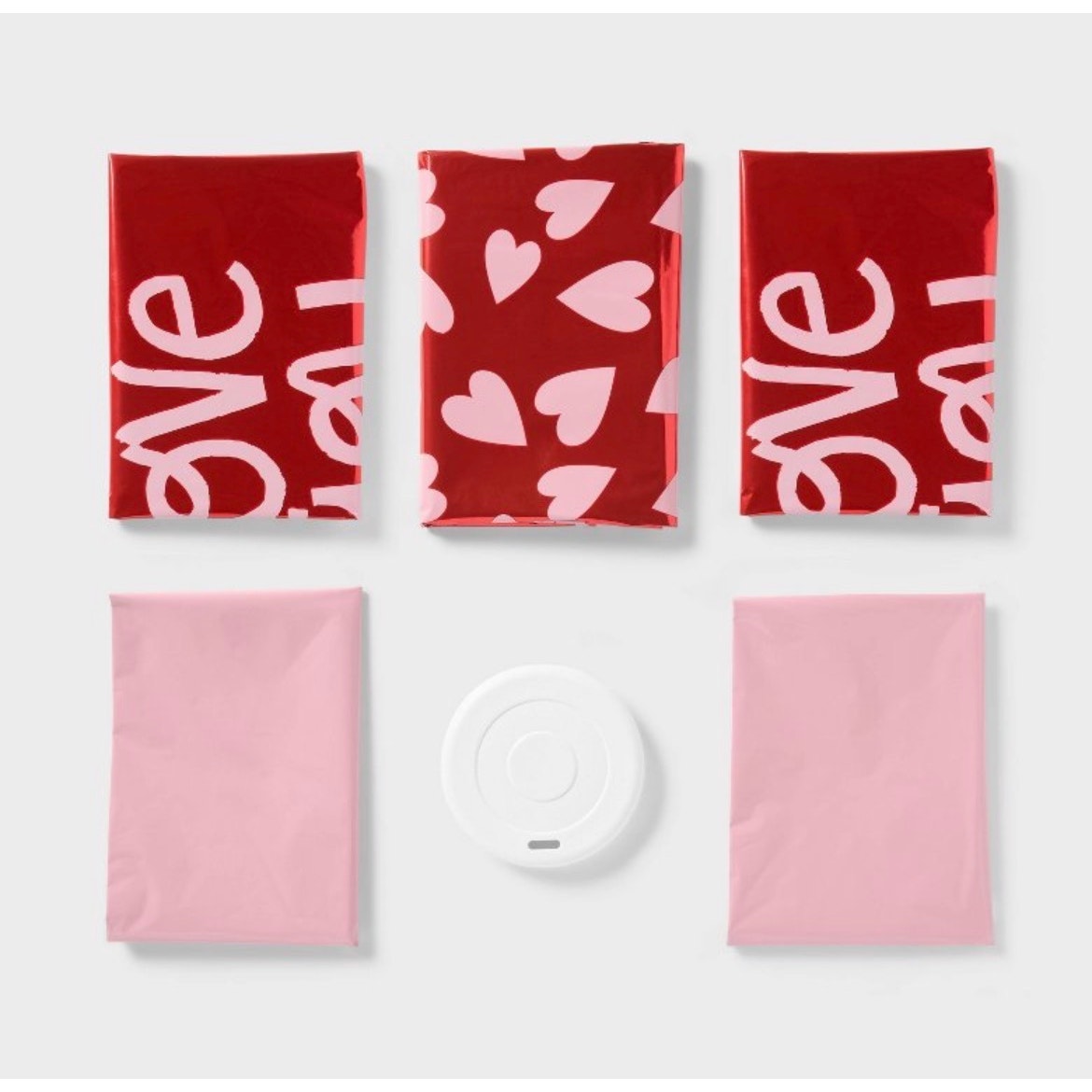 5ct Pre-Inflated Helium Valentine's Day Foil Balloon Bundle - Spritz™