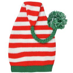 Striped Christmas Hat with Pom