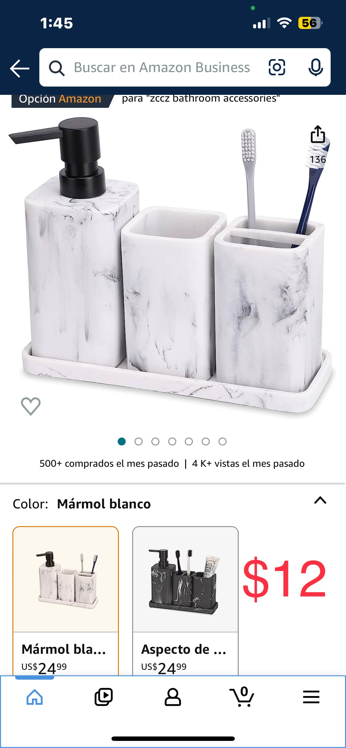 CCZ Juego de accesorios de baño, juego completo de accesorios de baño