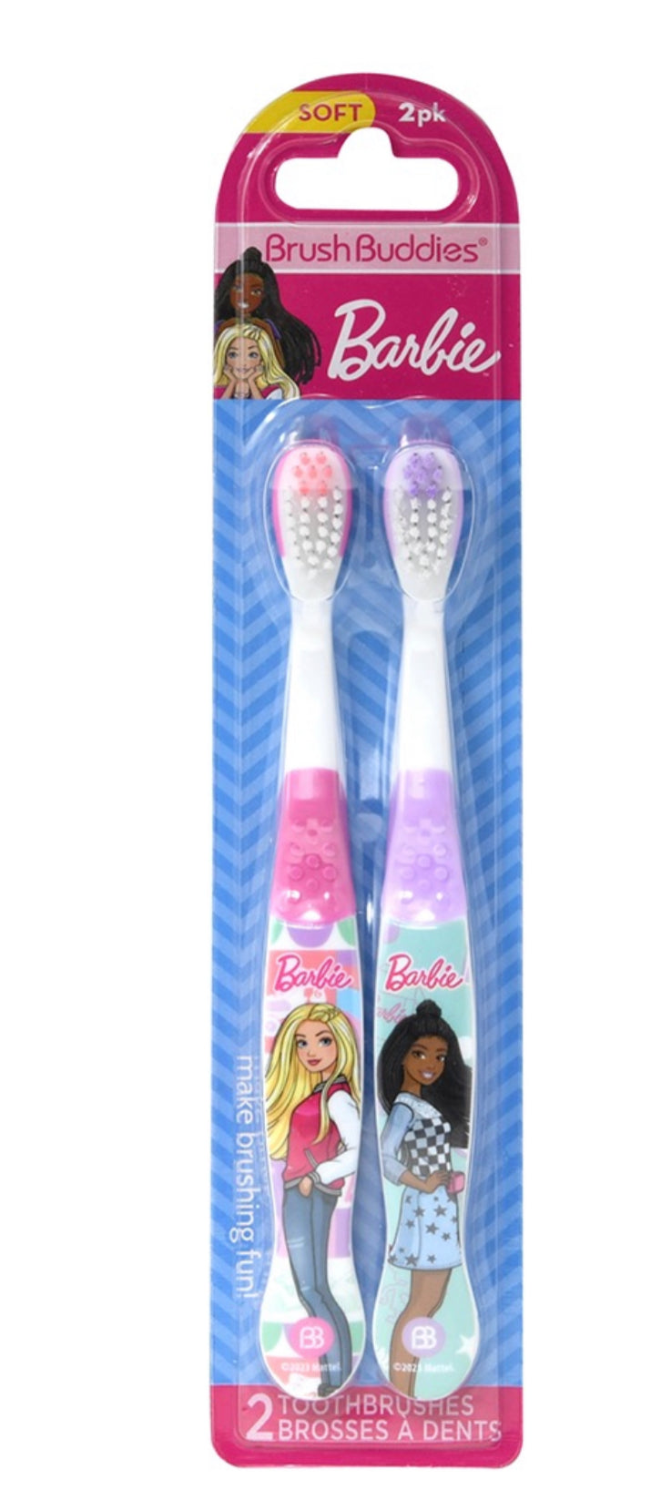 Brush Buddies Barbie 2pk Manual Toothbrush