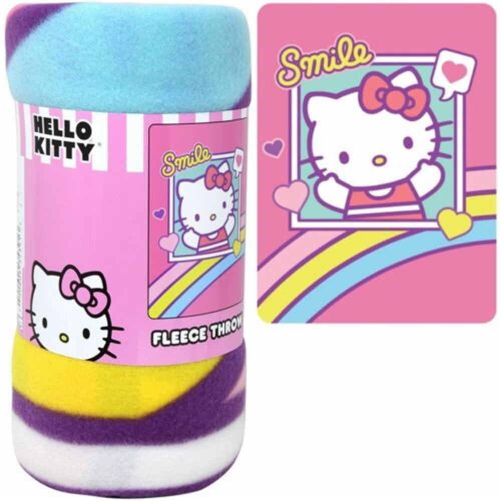 Hello Kitty Smile Fleece Throw Blanket