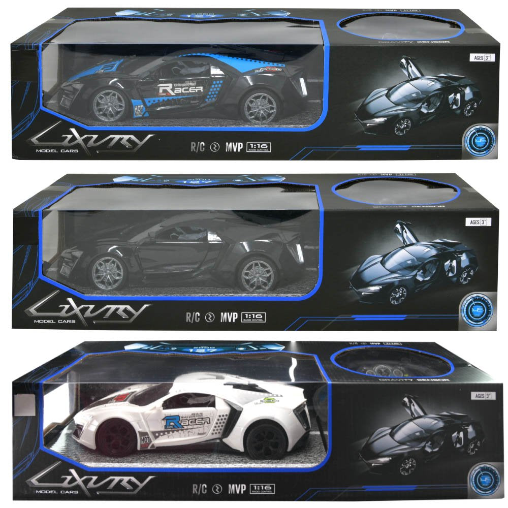 Luxury Model R/C Car with steering whee Blue, Orange & White Models