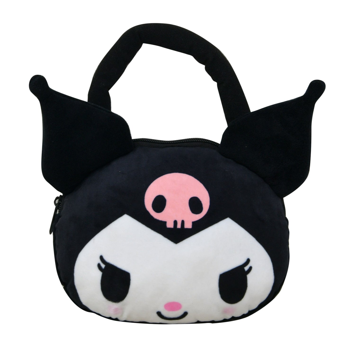 Kuromi Plush Head Shaped Plush hand bag with Hangtag