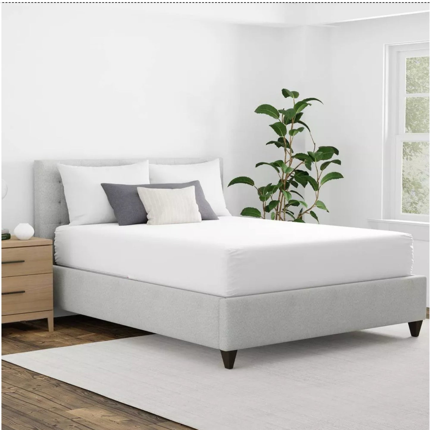 King Maximum Bed Bug and Allergy Mattress Protector White - AllerEase NEW