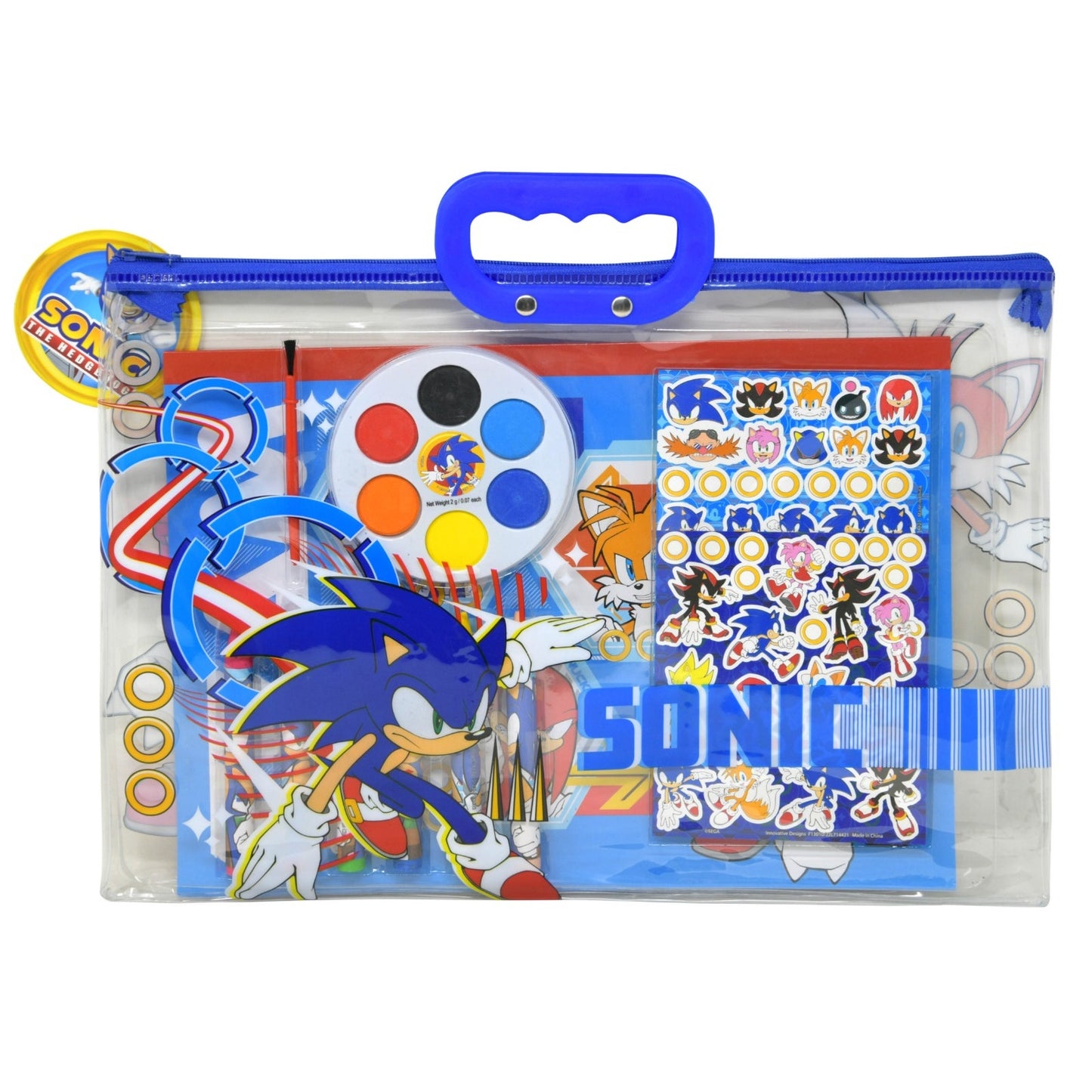 Sonic 12pc Stationery in Zipper tote bag