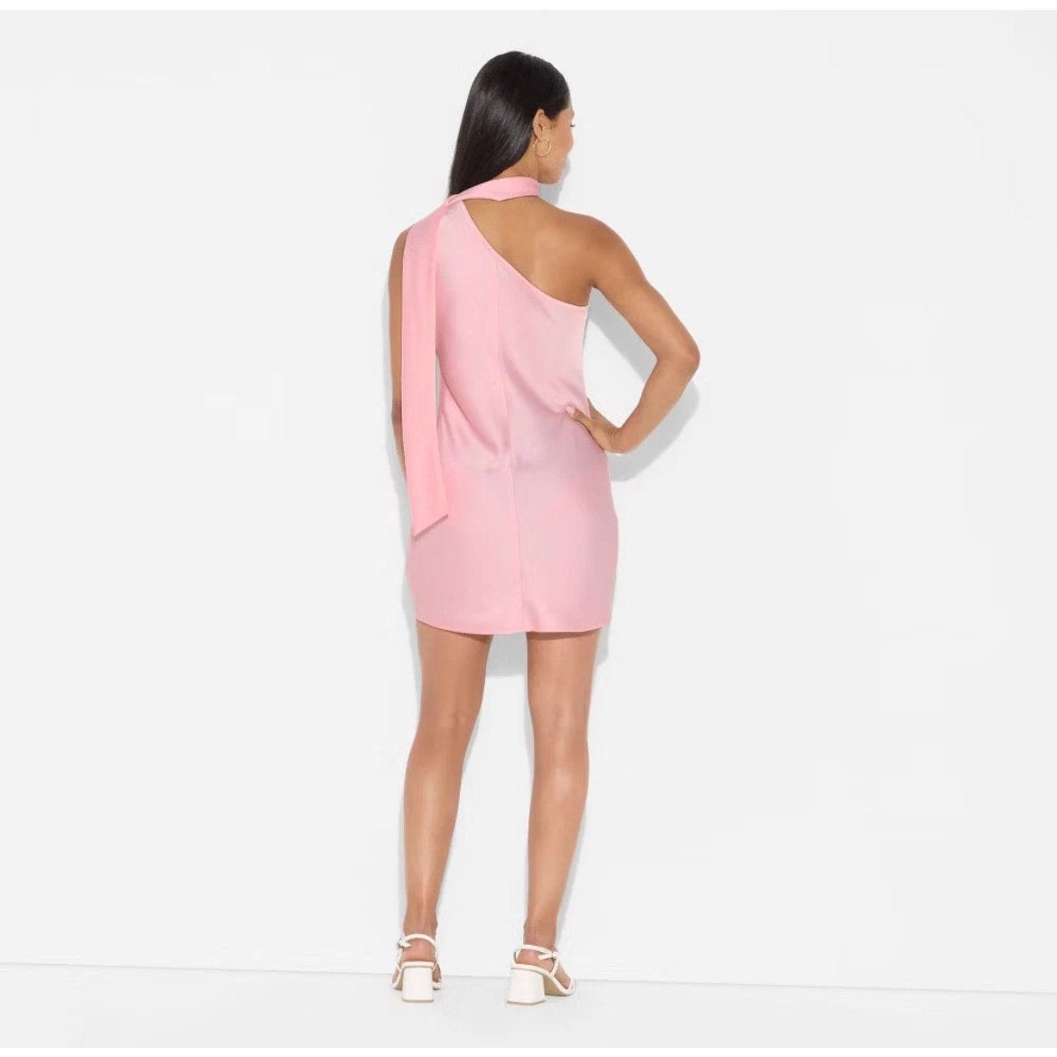 Women's One Shoulder Mini Bodycon Dress - Wild Fable Pink M