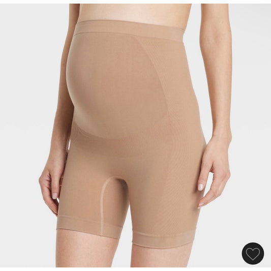 Shapewear Bike Shorts Maternity - Isabel Maternity by Ingrid & Isabel™ Taupe L