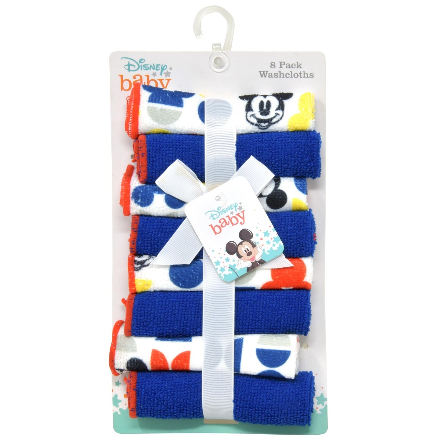 Mickey 8pk Washcloth pack 2