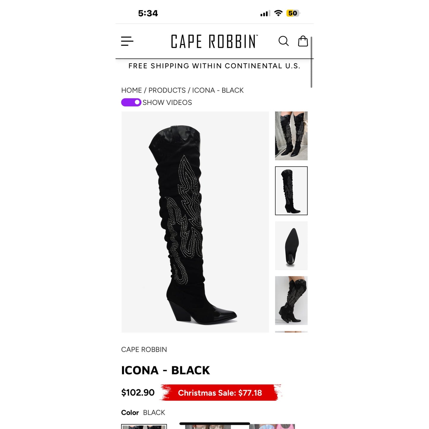 Cape Robbin Boots 8