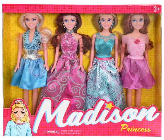 Madison 4pk Princess 11" Dolls in window box