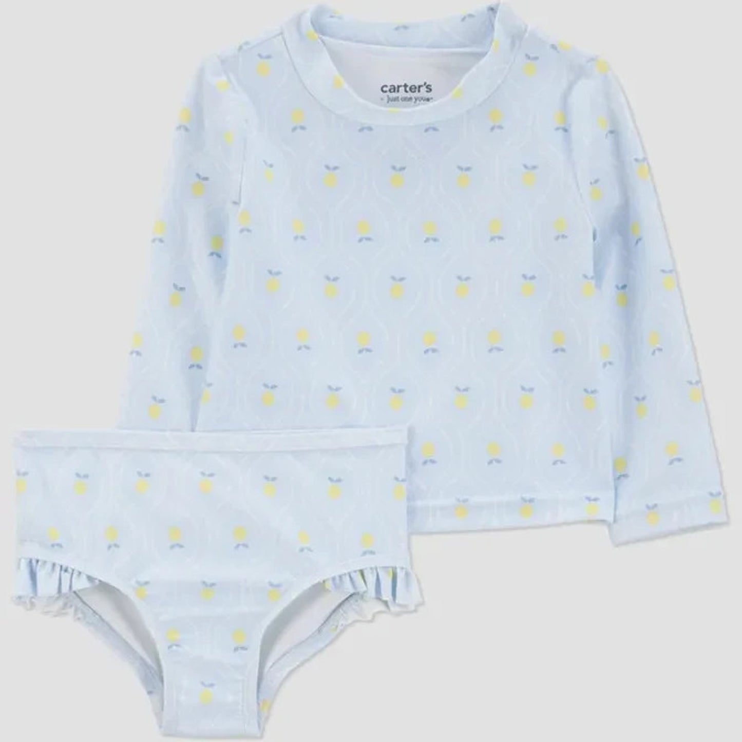 NEW Baby Girls Carter’s Long Sleeve Rash Guard Swimsuit Set Size 12M