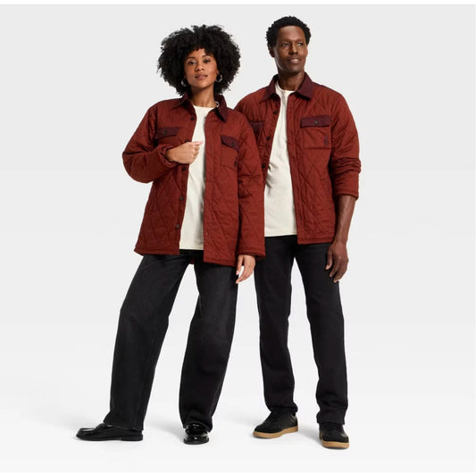 Black History Month Adult Quilted Shacket - Red XS