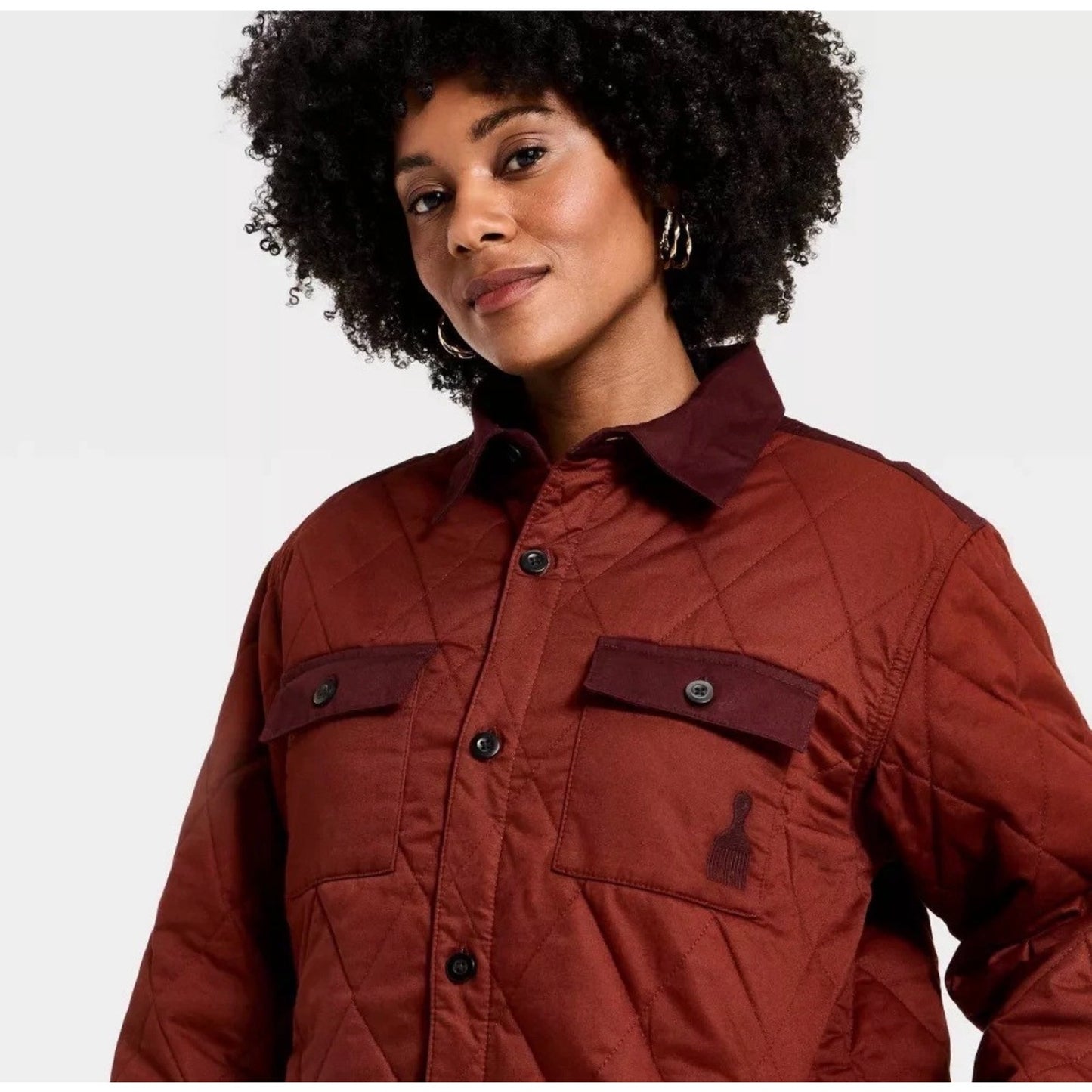 Black History Month Adult Quilted Shacket - Red XS