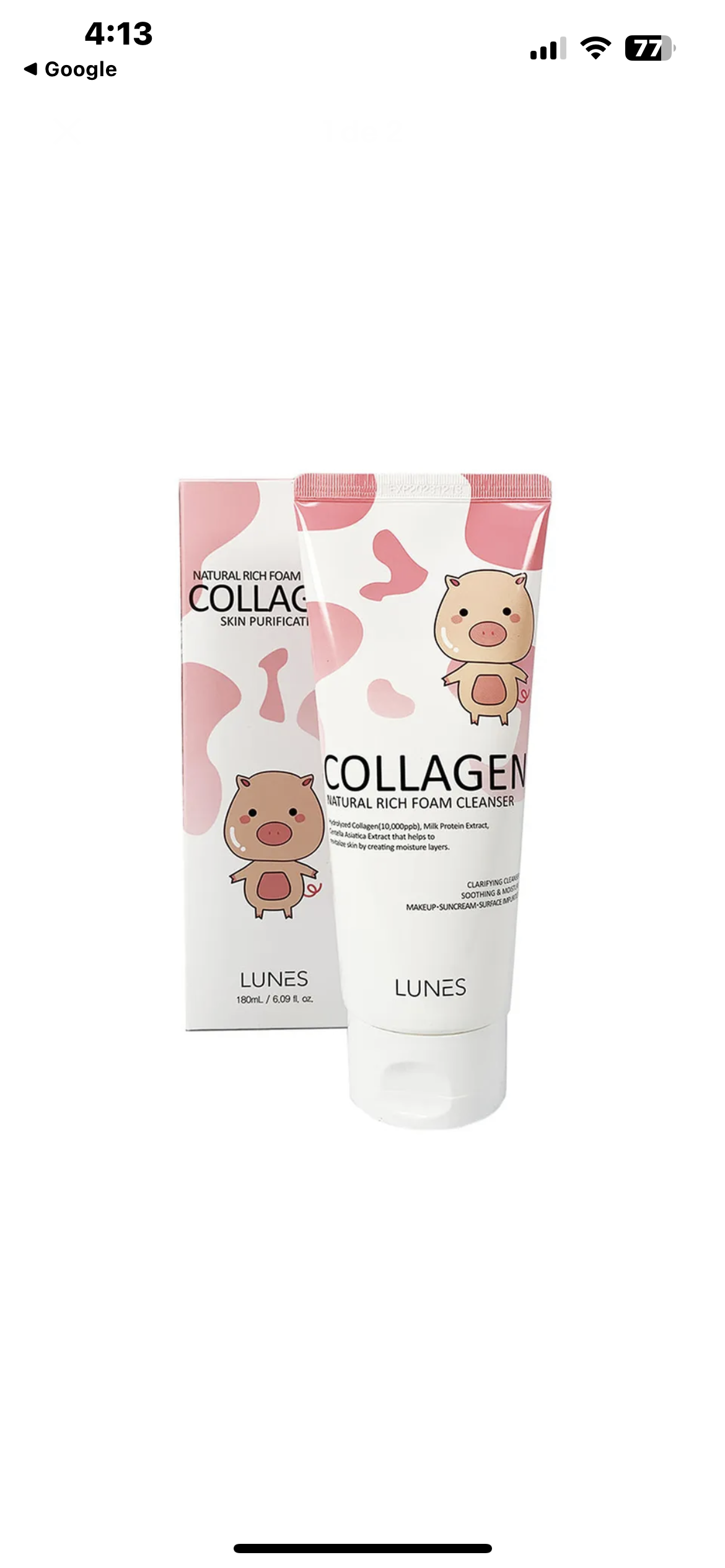 Lunes COLLAGEN Skin Purification Natural Rich Foam Cleanser 180 ml