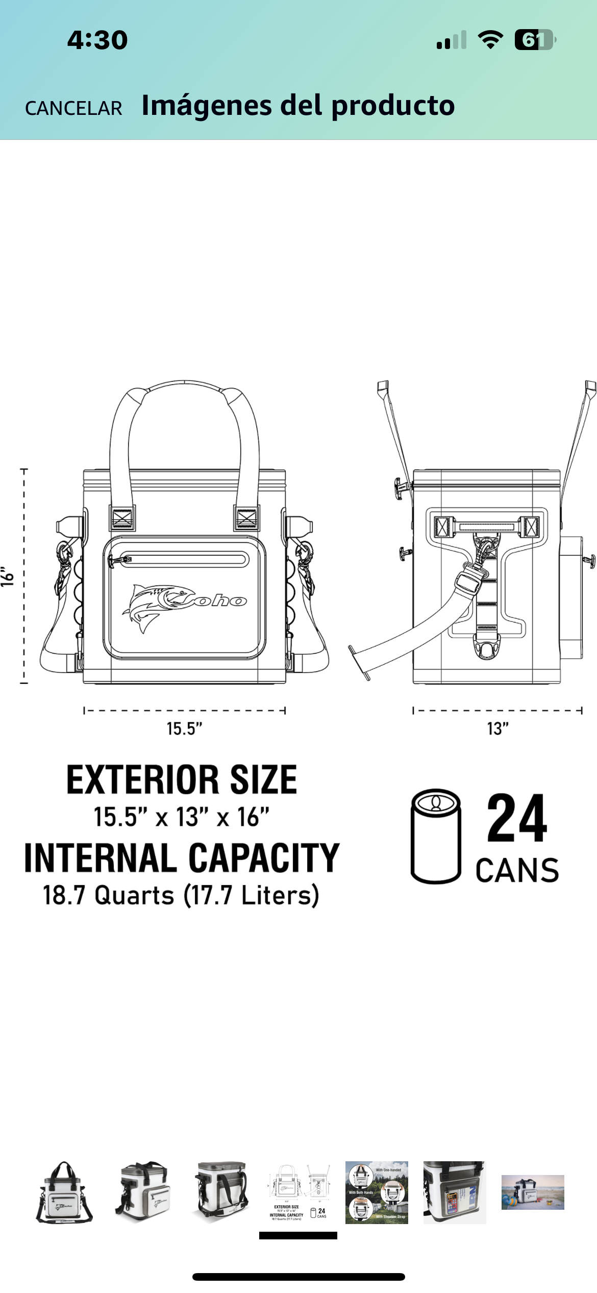 COHO Cooler Bag | Soft Cooler Insulated Leak Proof Collapsible Portable Cooler | Soft Bag Cooler for Beach, Travel, Picnic, Camping, Hiking, and Kayak Cooler