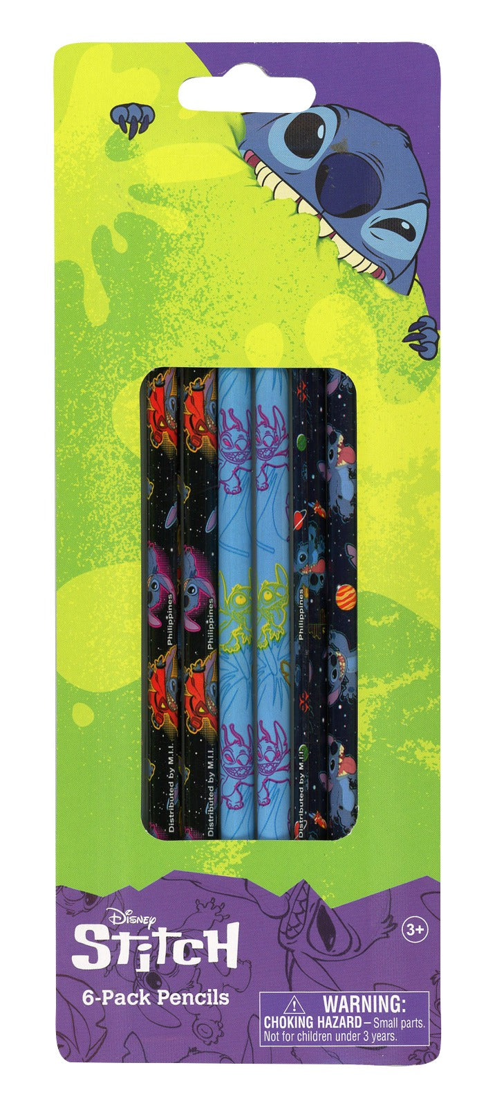 Stitch 6pk Pencil on blister