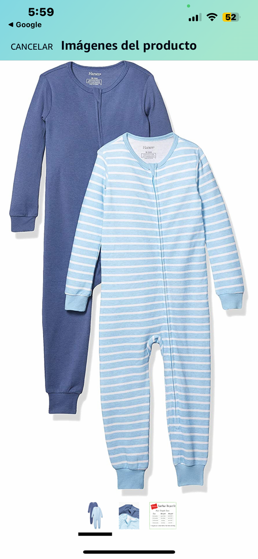 Hanes Ultimate Baby - Trajes para dormir y jugar (2 unidades), para bebés