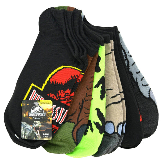 Jurassic World 6pk Socks Size 3-10